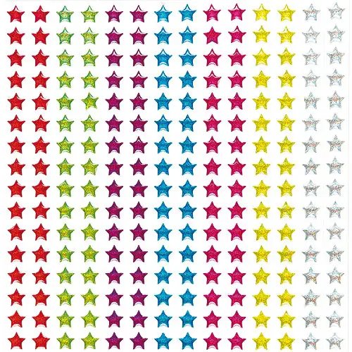 Crystal Glitter Stick-on Stars (Pack of 280)