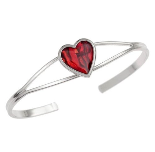 TJ Heart Bangle Red