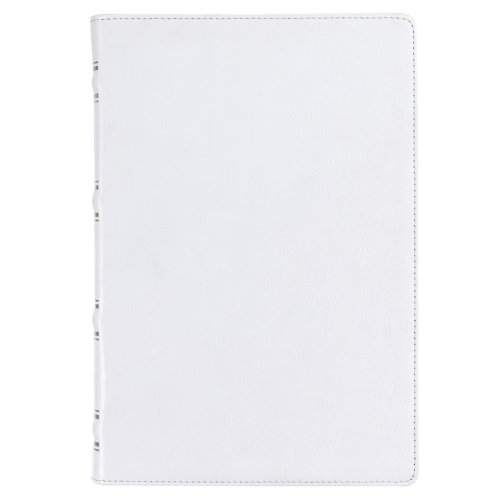 KJV Bible Giant Print Full-size Full Grain Leather, White