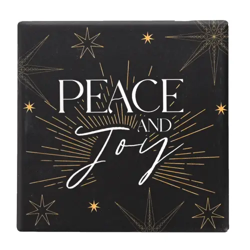 Square Ceramic Coaster - Peace & Joy