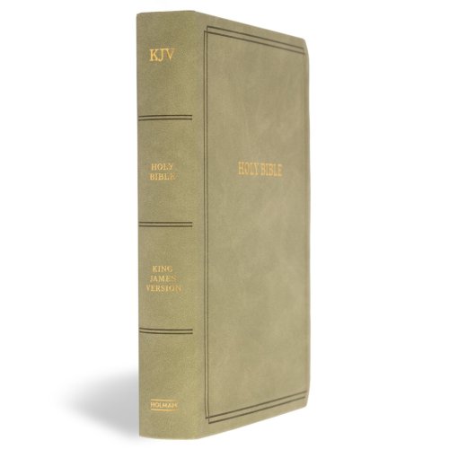 KJV Large Print Personal Size Reference Bible, Sage Suedesoft LeatherTouch