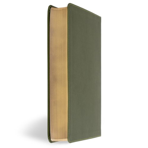 CSB Giant Print Single-Column Bible, Olive LeatherTouch