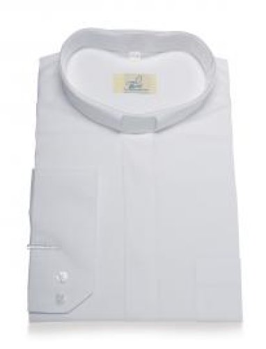 White Clerical Shirt Short Sleeve - 17.5" Collar