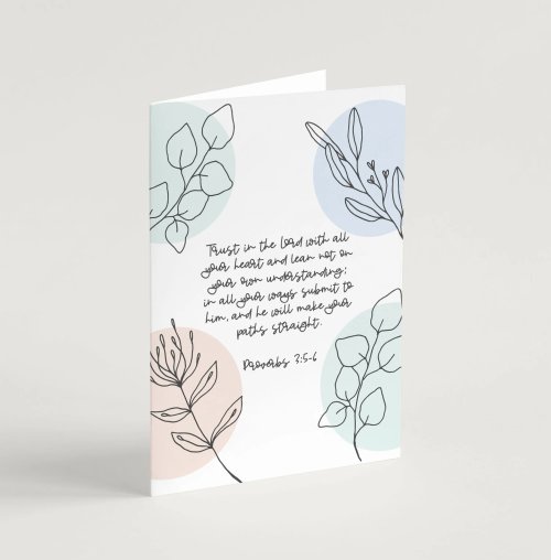 'Trust in the Lord' (Flora) A6 Greeting Card