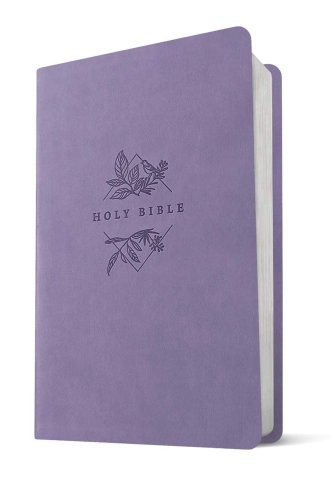 NLT Large Print Premium Value Thinline Bible, Filament Enabled (LeatherLike, Lavender Song)