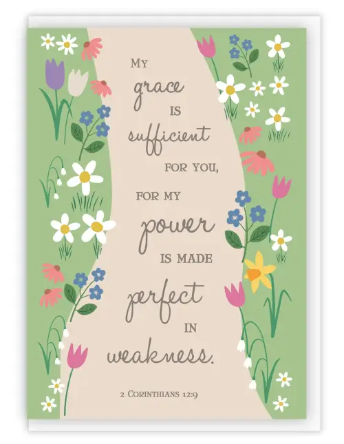 My Grace is Sufficient Greeting Card & Envelope