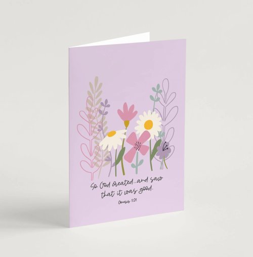 'God Created' (Wild Meadow) A6 Greeting Card