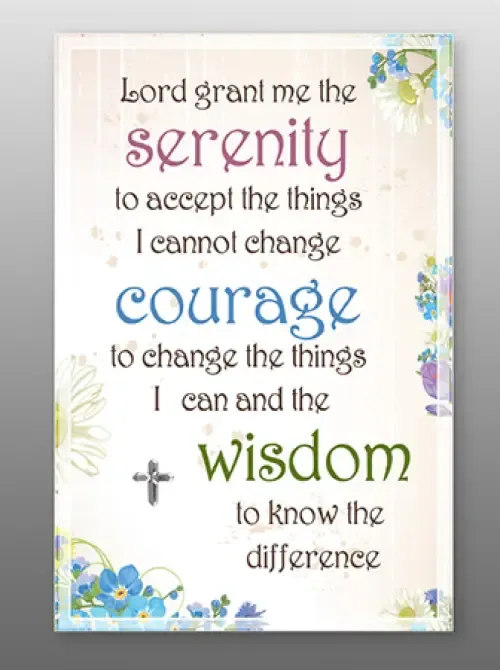 Serenity Prayer Glass Plaque