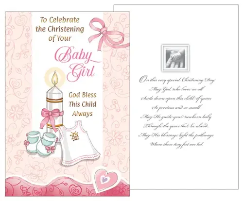 To Celebrate the Christening of your Baby Girl - Single Card