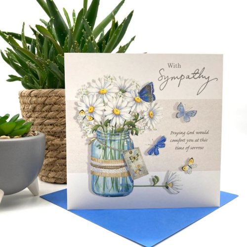 Daisy Jar Sympathy Single Card