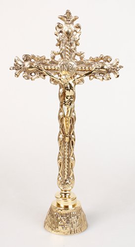 13" Brass Base Crucifix