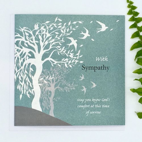 Swallow Tree Sympathy Single Card