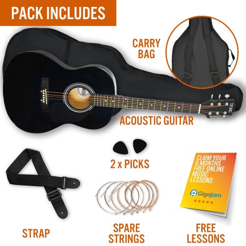 3rd Avenue Acoustic Guitar Pack - Black