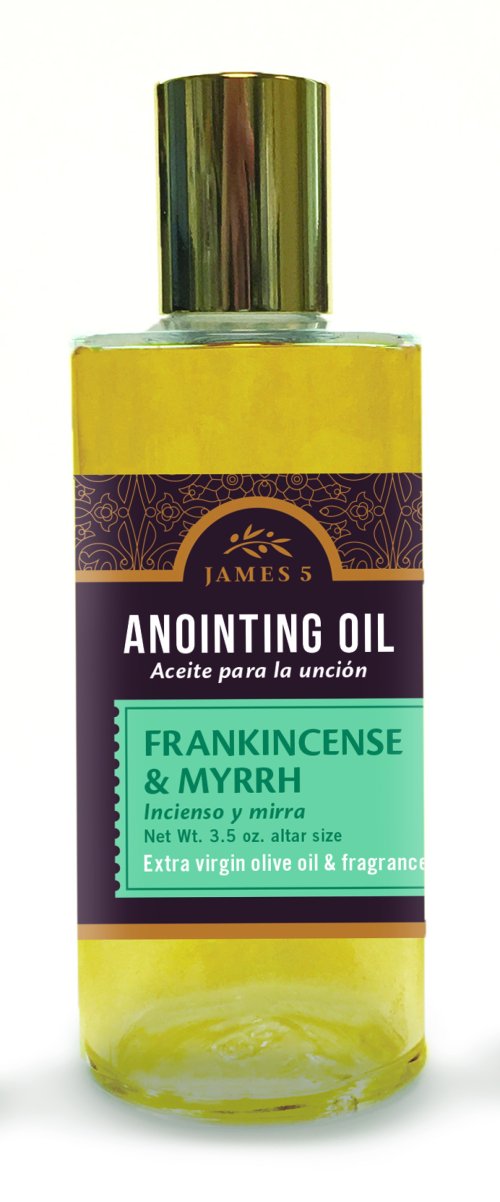 Anointing Oil - Frankincense and Myrrh - Altar-Size Glass Vial (Net Wt. 3.5 oz.)