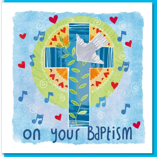 Baptism Cross Greetings Card