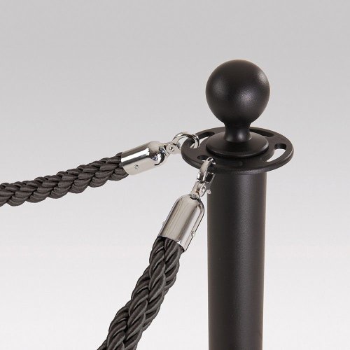 Rope & Pole Barrier System - Black Pole