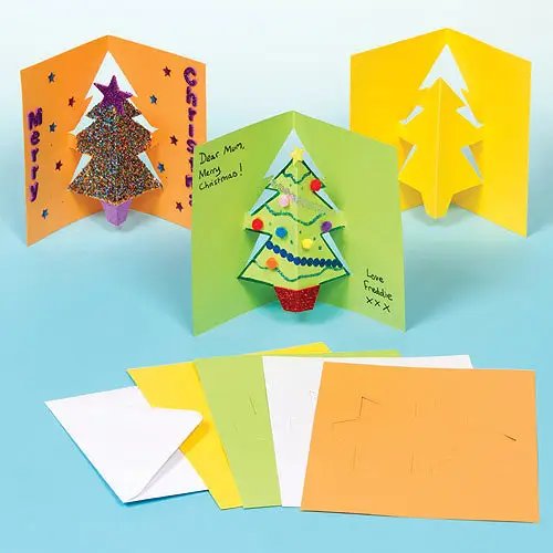 Christmas Tree Pop-out Cards (Pack of 8)