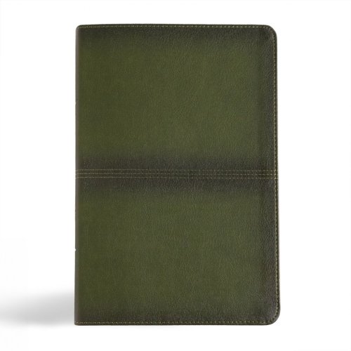 CSB Men's Daily Bible, Olive LeatherTouch, Indexed