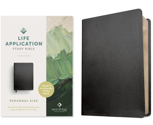 NLT Life Application Study Bible, Third Edition, Personal Size (Bonded Leather, Black, Red Letter)