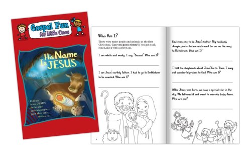 His Name is Jesus Activity Books and Gospel Fun For Little Ones (Pack of 12) - Age 3-6