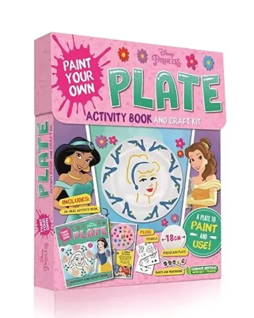 Disney Princess: Paint Your Own Plate Activity Book And Craft Kit