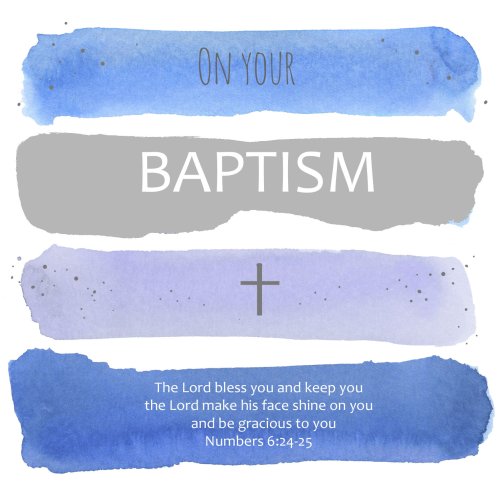 Baptism Blessing Single Card