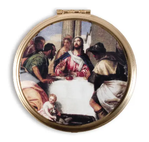 Last Supper 2 1/8 inch Gilt Pyx