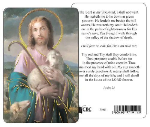 Prayer Card - 23rd Psalm - Good Shepherd