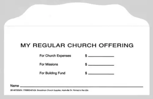 Offering Envelope: My Regular Church Offering - Bill-Sized