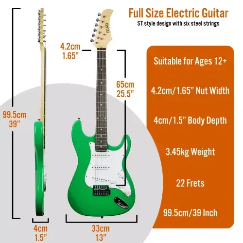 3rd Avenue Electric Guitar Pack - Green