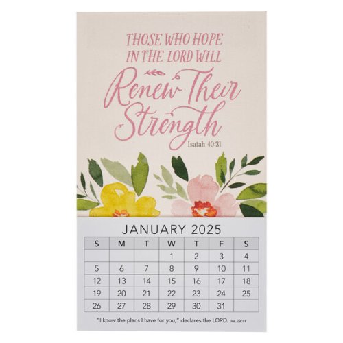 2025 Mini Magnetic Calendar: Those Who Hope In The Lord