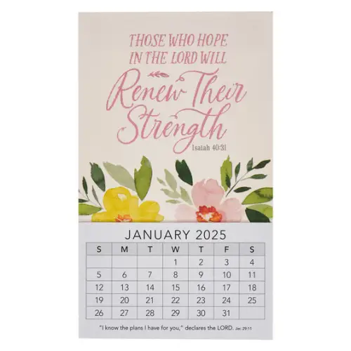 2025 Mini Magnetic Calendar: Those Who Hope In The Lord