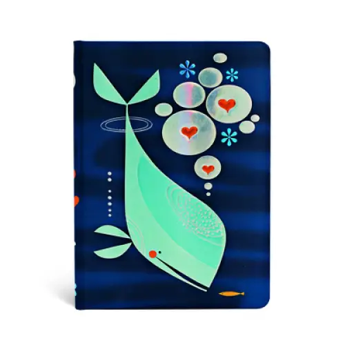 Whale And Friend Lined Hardcover Journal