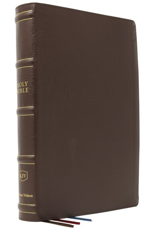 KJV Holy Bible: Large Print Verse-by-Verse with Cross References, Brown Genuine Leather, Comfort Print (Thumb Indexed): King James Version (Maclaren Series)