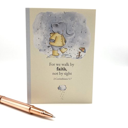 A6 Walk by Faith Elephant Notebook