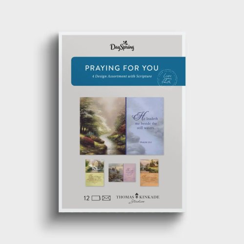 Thomas Kinkade - Praying for You - 12 Boxed Cards, KJV