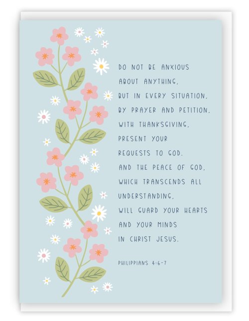 Do Not Be Anxious Encouragement Card & Envelope