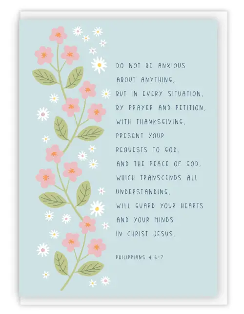 Do Not Be Anxious Encouragement Card & Envelope