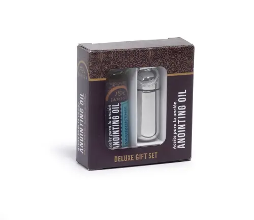 Anointing Oil Holder - Deluxe Gift Set - Silver Finish