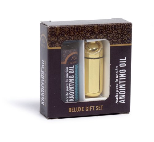 Anointing Oil Holder - Deluxe Gift Set - Brass Finish