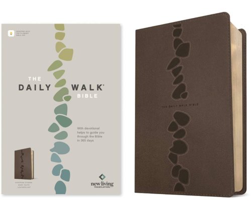 Daily Walk Bible NLT, Filament Enabled (LeatherLike, Stepping Stones Dark Taupe)