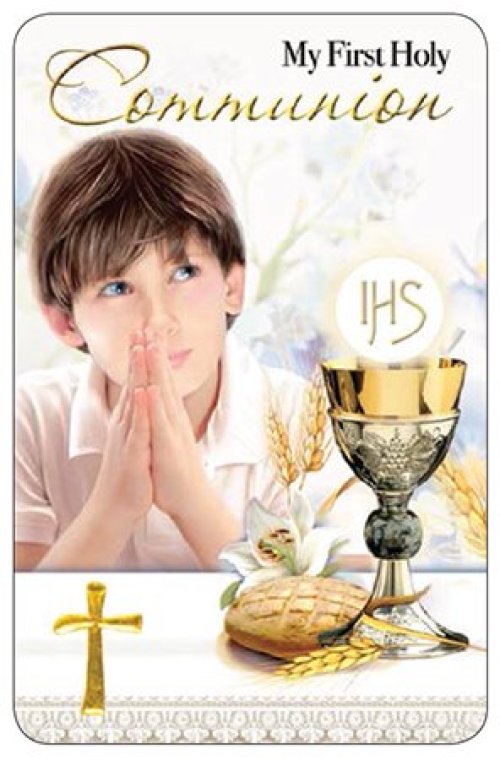 Boy's Communion Prayer Card