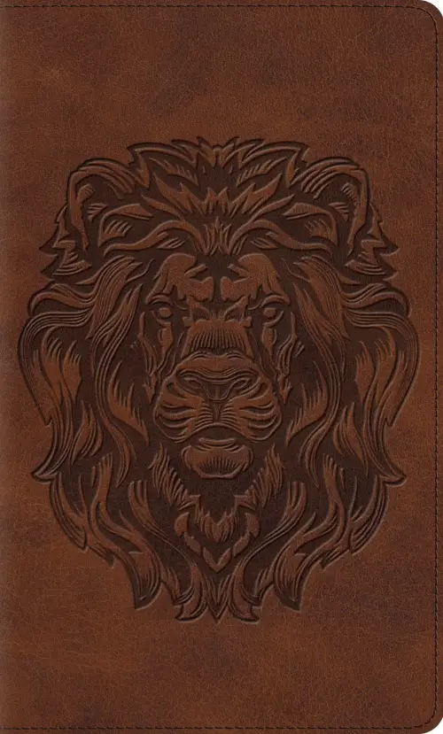 ESV Thinline Bible, Red Letter (TruTone, Brown, Royal Lion Design)