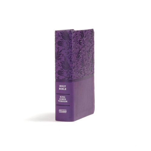 KJV Large Print Compact Reference Bible, Purple LeatherTouch