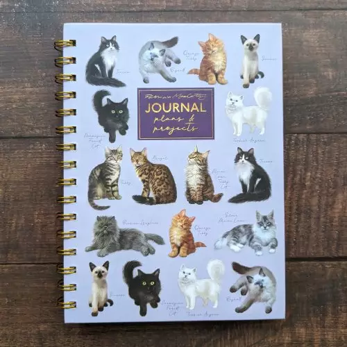 A5 Wiro Notebook With Dividers - Patricia Maccarthy Cats