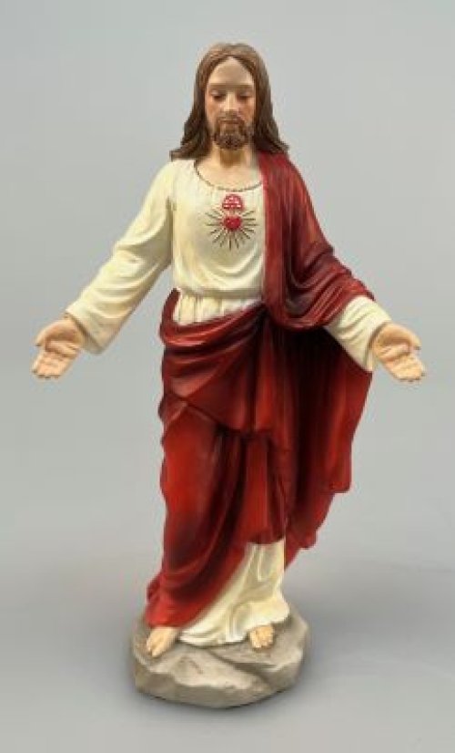 6" Sacred Heart Veronese Resin Statue