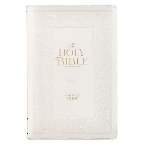 KJV Bible Giant Print Standard-size Faux Leather, White