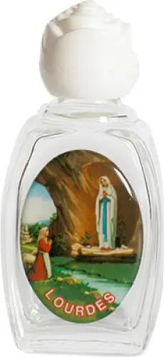 Our Lady of Lourdes Glass Holy Water Bottle (20ml) - Single