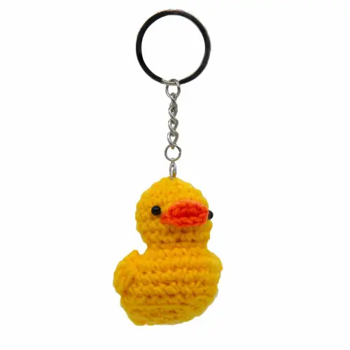 Rubber Duck Crochet Keyring