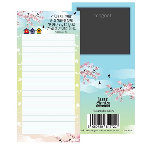 4 Christian Fridge Notepads